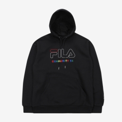 Fila Community 54 Collabohood - Miesten Hoodie - Mustat | FI-86003